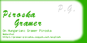 piroska gramer business card